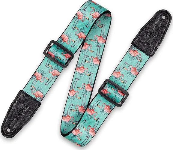 Polyester Guitar Strap Flamingos