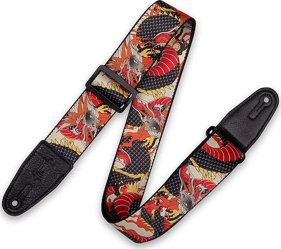 Polyester Guitar Strap Japanese Traditional Dragon