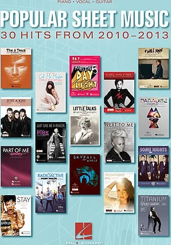 Popular Sheet Music - 30 Hits from 2010-2013