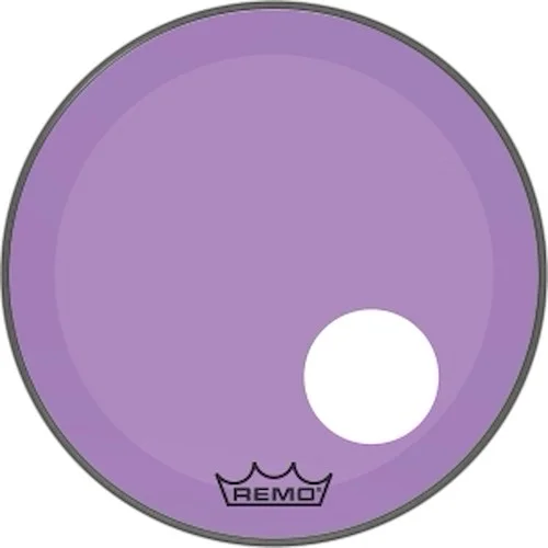 Powerstroke P3 Colortone(TM) Purple Skyndeep Drumhead with 5 inch. Offset Hole - Bass Resonant 20"