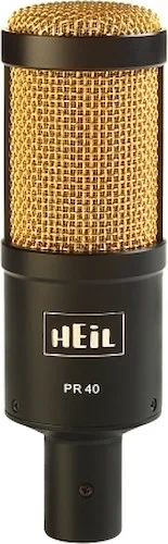 PR40 - Black/Gold - Large Diameter Studio Microphone with Black Body & Gold Grill
