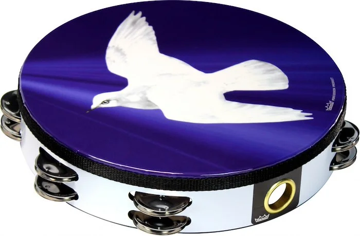 Praise Tambourine - Religious Dove, 10"