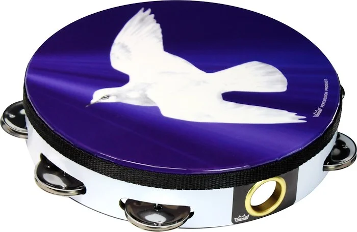 Praise Tambourine - Religious Dove, 8"