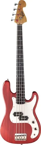 Oscar Schmidt OSB-400C-TR-A Electric Bass. Trans Red