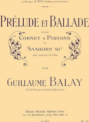 Prelude And Ballad, For Cornet Or Saxhorn And Piano