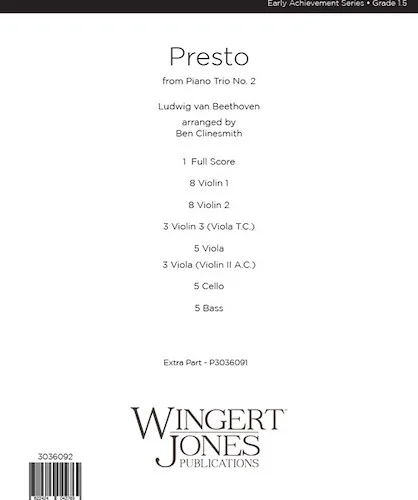 Presto - from Piano Trio No. 2