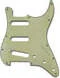 Primo Pickguard for Stratocaster, S-S-S Pickup Configuration<br>Mint Green 3-Ply (MG/B/W) .090