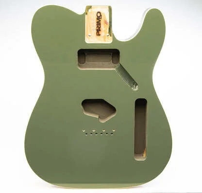 Primo Replacement Tele Body - Burnt Sage w/ Cream Binding<br>