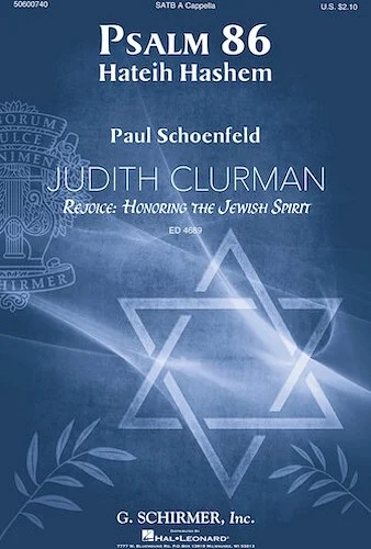 Psalm 86 - Judith Clurman Rejoice: Honoring the Jewish Spirit Choral Series