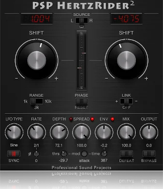 PSP HertzRider 2 (Download) <br>Incredible frequency shifter plug-in