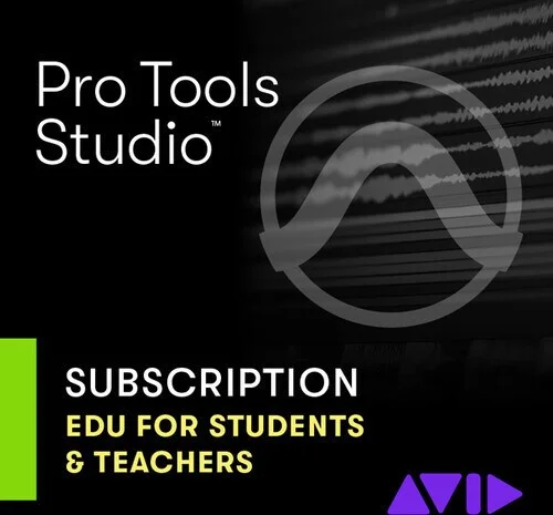 PT Studio Annual Paid Annual Subscription EDU  (Download)<br>Pro Tools Studio Annual Paid Annually Subscription for EDU Students & Teachers Electronic Code - NEW