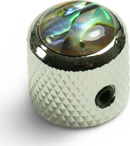 Q-Parts Knobs With Abalone Inlay - Mini Dome Chrome