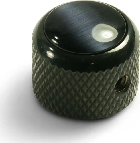 Q-Parts Knobs With Black Cats Eye Inlay - Dome Black
