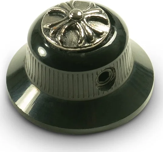 Q-Parts Knobs With Cross Inlay - UFO Black