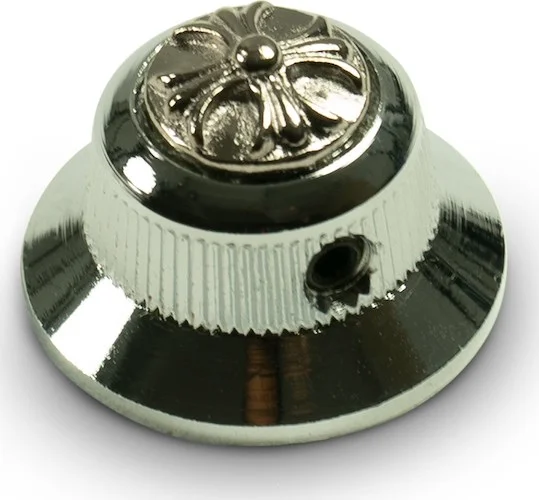 Q-Parts Knobs With Cross Inlay - UFO Chrome