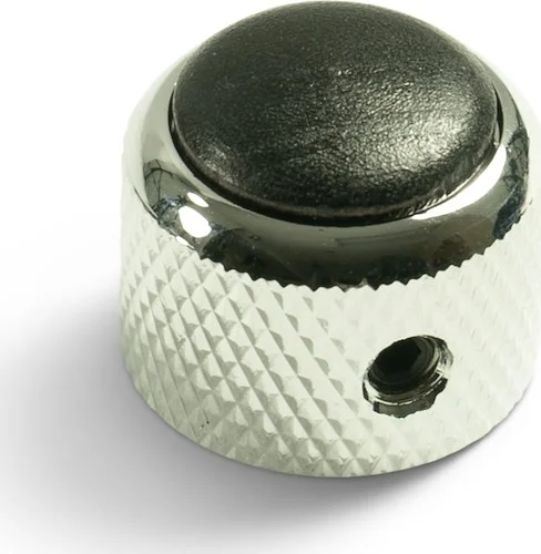 Q-Parts Knobs With Ebony Inlay - Dome Chrome