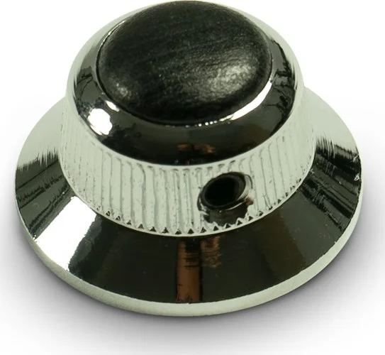 Q-Parts Knobs With Ebony Inlay - UFO Chrome