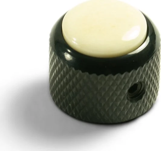 Q-Parts Knobs With Ivory Inlay - Dome Black