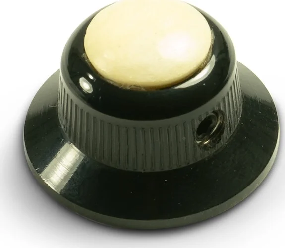 Q-Parts Knobs With Ivory Inlay - UFO Black