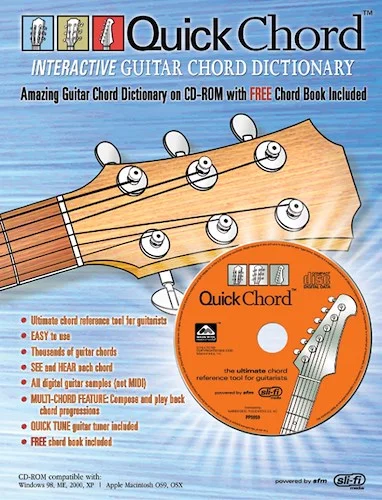 Quick Chord™ <I>Interactive</I> Guitar Chord Dictionary: Amazing Guitar Chord Dictionary on CD-ROM with Free Chord Book Included