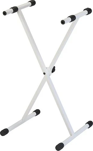 Quik Lok T-10WH Single Braced Keyboard Stand. White