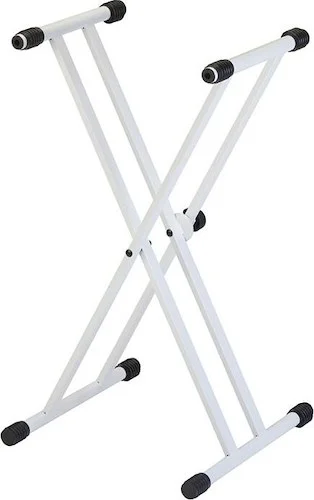 Quik Lok T-20WH Double Braced Keyboard Stand. White