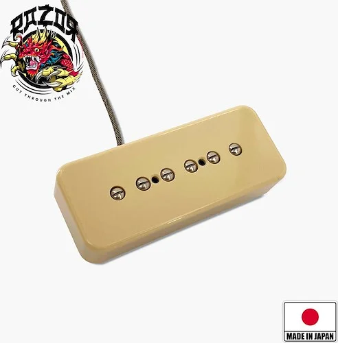 Razor® Hiho Hidden Gem Single-Space Stacked Humbucking Pickup - P90 Replacement - Cream<br>