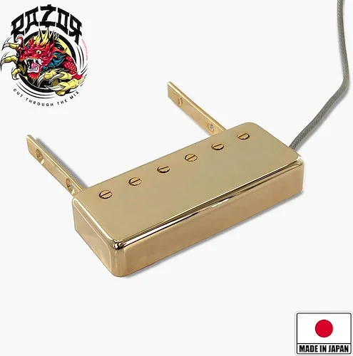 Razor® Jazubakka Jazz Bucker Floating Humbucking Pickup - Neck Mount<br>Gold