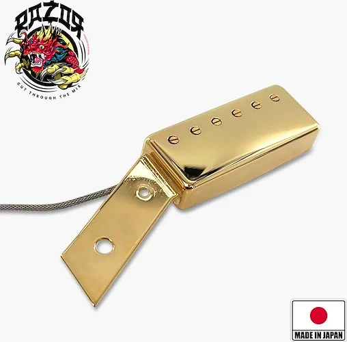 Razor® Jazubakka Jazz Bucker Floating Humbucking Pickup - Pickguard Mount Bridge<br>Gold