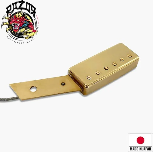 Razor® Jazubakka Jazz Bucker Floating Humbucking Pickup - Pickguard Mount Neck<br>Gold