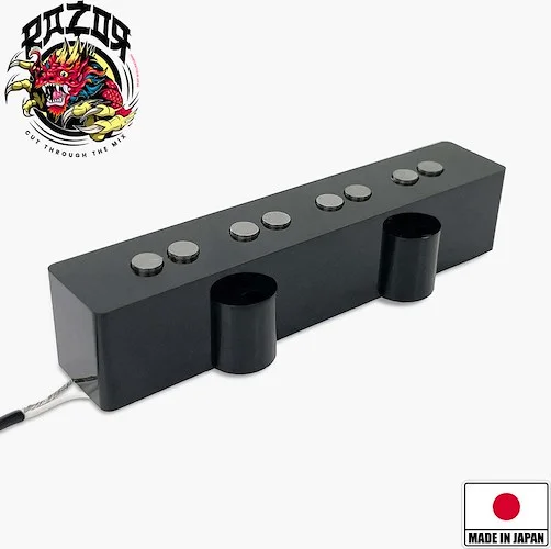 Razor® Mangetsu Full Moon Bridge Pickup for Jazz Bass® - Black<br>