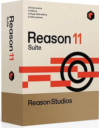 Reason 11 Suite - 28 Instruments * 31 Effects * 6 Player MIDI Effects * 8 Utility Devices Boxed Edition