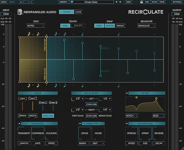Recirculate (Download) <br>Polyrhythmic Feedback Delay with Character