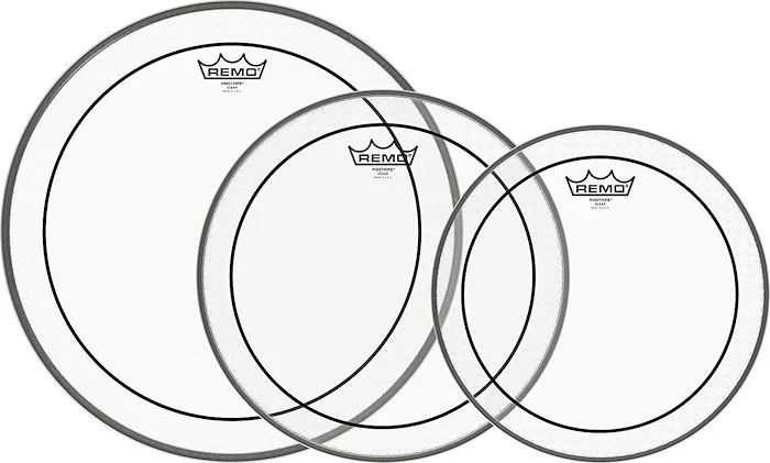 Remo Pinstripe Tom Pack  Clear1 ea: 12"  13"  16" Batter