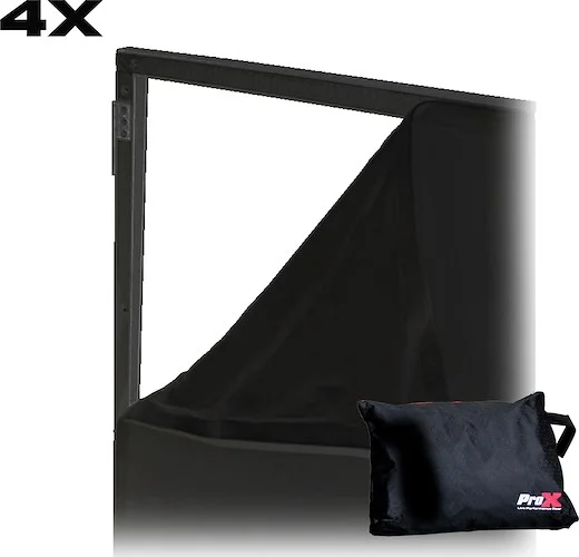 Replacement Four Panel x4 Scrim Kit for ProX Facades | White Fabric