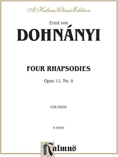 Rhapsody, Opus 11, No. 4