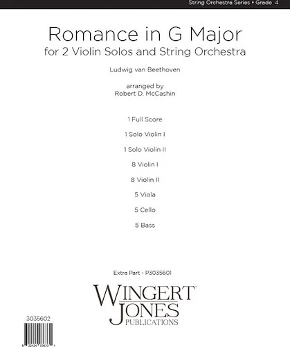 Romance in G Major - for 2 Violin Solos and String Orchestra