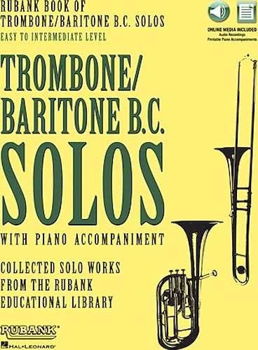 Rubank Book of Trombone/Baritone B.C. Solos - Easy to Intermediate - (includes online audio for streaming/download)