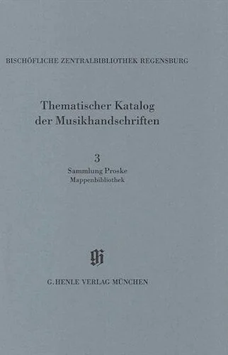Sammlung Proske, Mappenbibliothek - Catalogues of Music Collection in Bavaria Vol. 14, No. 3