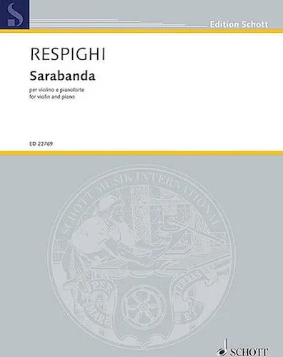 Sarabanda for Violin and Piano - Critical Edition, P15a