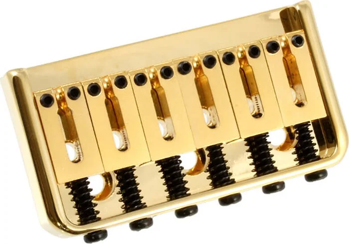 SB-5107 Non-Tremolo Bridge with Steel Saddles<br>Gold