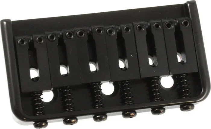 SB-5107 Non-Tremolo Bridge with Steel Saddles<br>Black