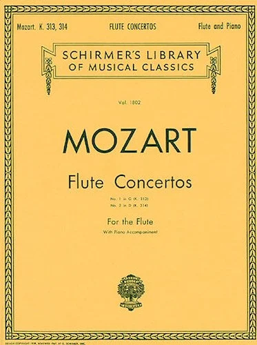 Schirmer Library of Classics Volume 1802 - for Flute & Piano Reduction