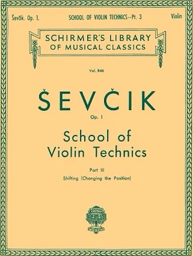 School of Violin Technics, Op. 1 - Book 3 - Shifting and Changing the Position