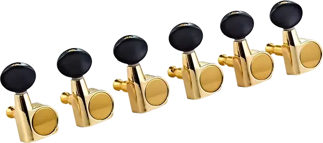Sealed Guitar Tuning Machines 6 in Line-Right-Hand Gold