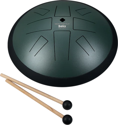 Sela Melody Tongue Drum 10" C Golden Gate Dark Green