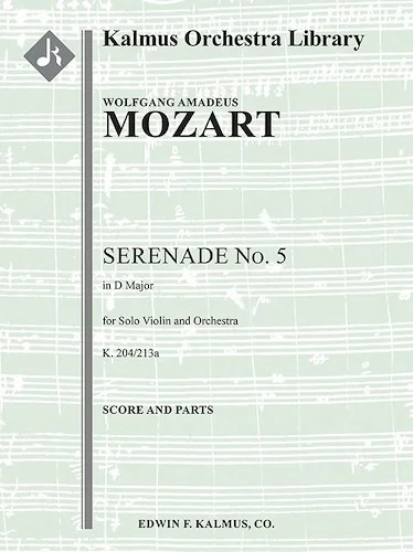 Serenade No. 5 in D, K. 204/213a<br>