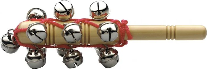 Set of sleigh bells on a stick, 13 bells