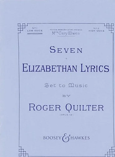 Seven Elizabethan Lyrics, Op. 12