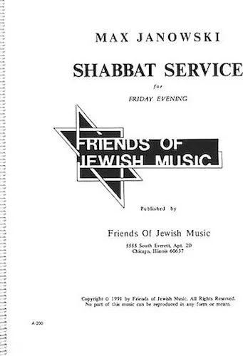 Shabbat Service For Friday Evening